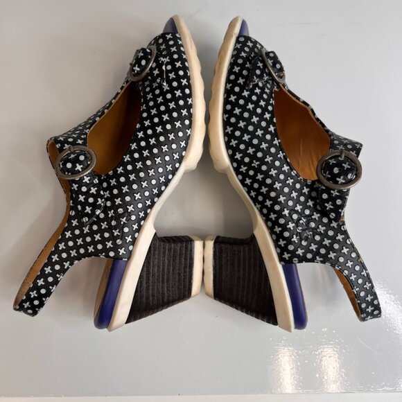 John Fluevog Sandal Women 7.5 Awe Slingback Leather Portugal Hope Party Core Ex - Picture 9 of 13